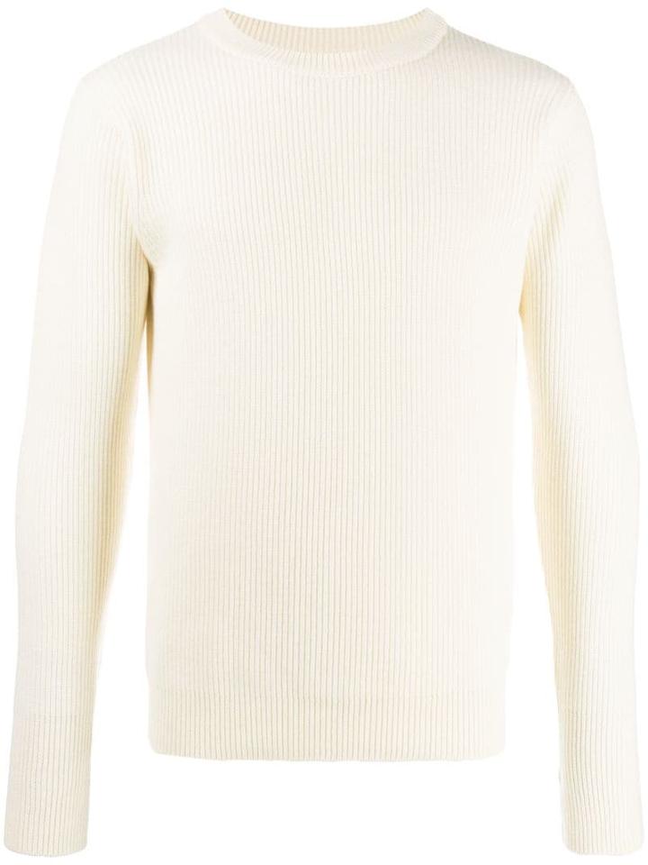 Barena Ribbed Crew Neck Jumper - White