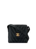 Chanel Pre-owned 1995's V Stitch Cc Crossbody Shoulder Bag - Black