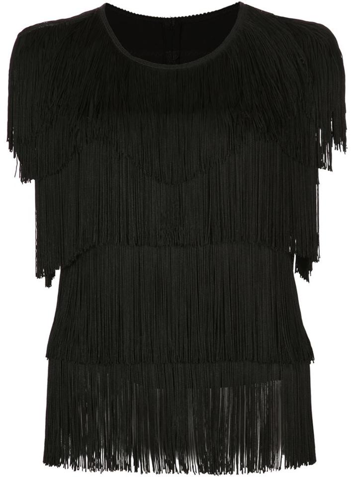 Norma Kamali Fringed Top