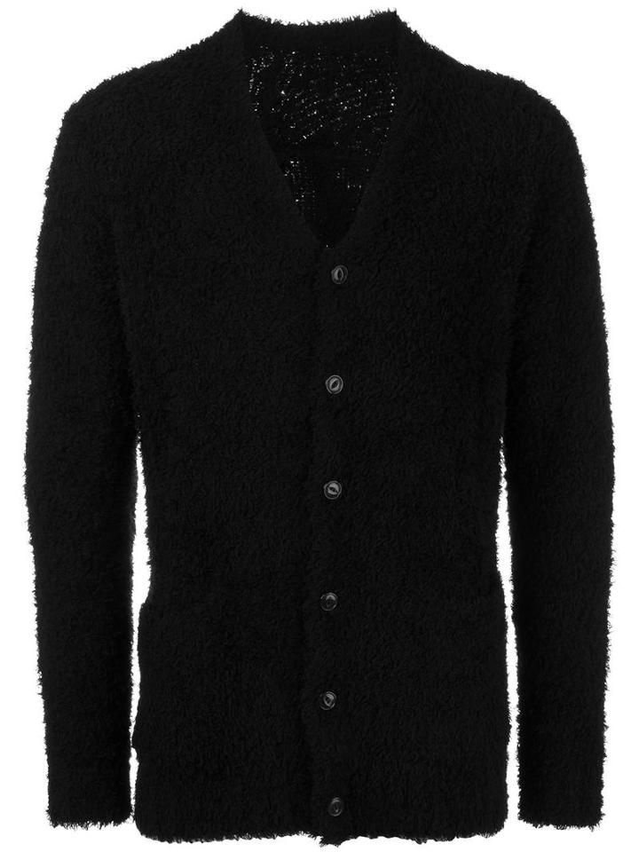 Attachment Textured Long Sleeve Cardigan, Men's, Size: 4, Black, Wool