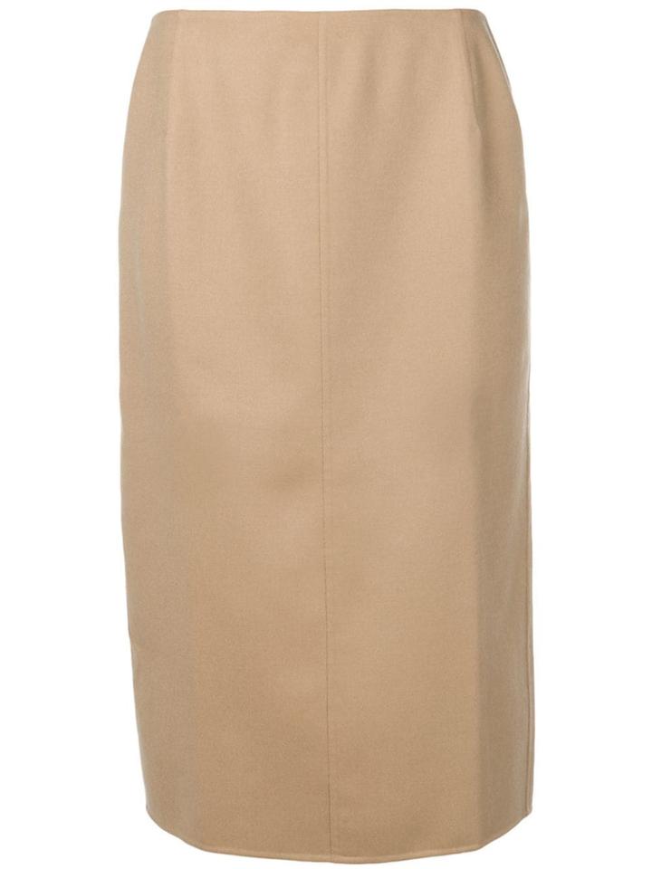 Agnona Cashmere Pencil Skirt - Brown