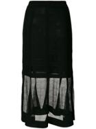 Alexander Mcqueen Lace Midi Skirt - Black
