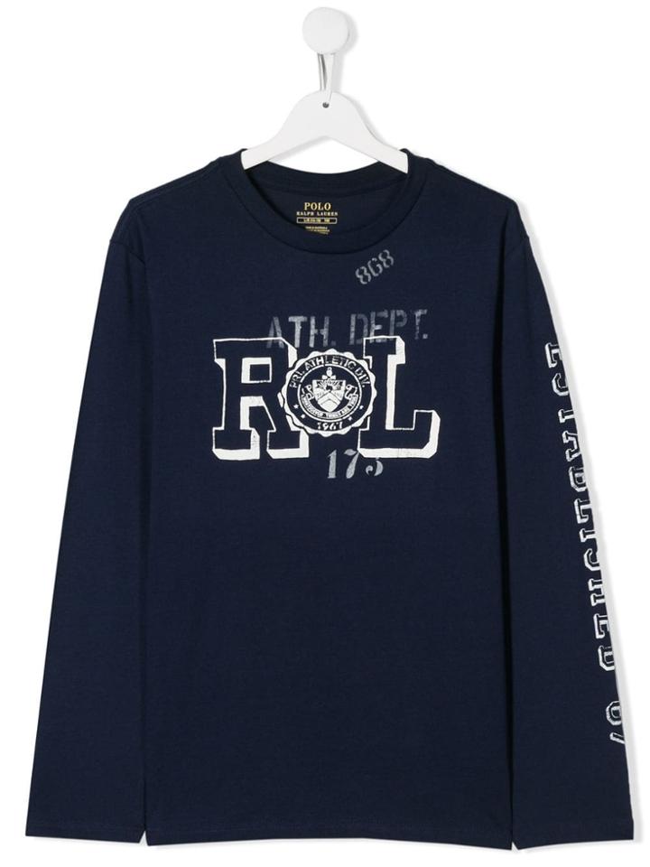 Ralph Lauren Kids Teen Logo Print Sweatshirt - Blue
