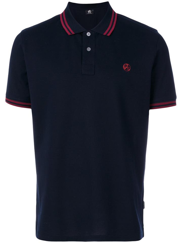 Ps By Paul Smith - Contrast Detail Polo Shirt - Men - Cotton - Xl, Blue, Cotton
