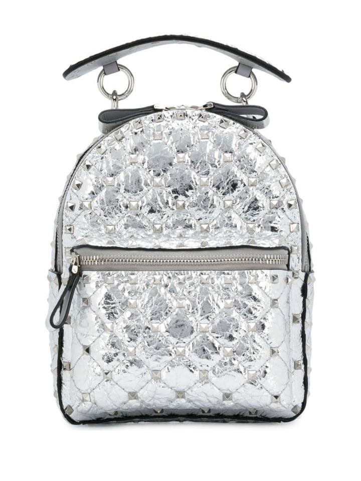Valentino Valentino Garavani Rockstud Mini Backpack - Silver