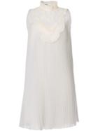 Prada Belted Pleated Dress - Nude & Neutrals