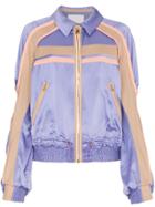 Peter Pilotto Silk Contrast Cady Jacket - Pink & Purple
