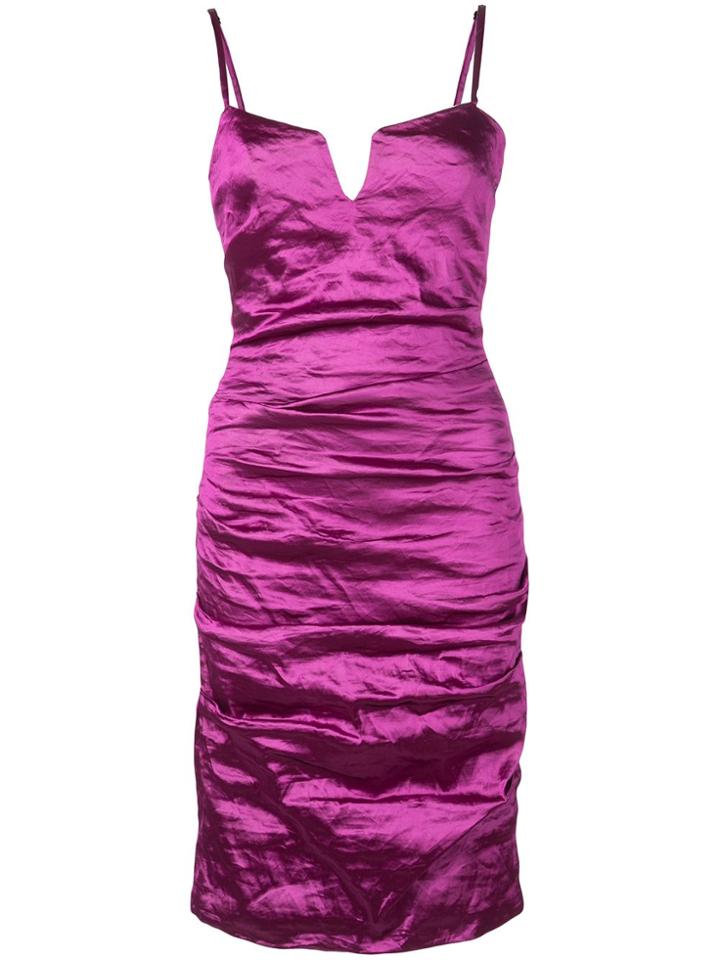 Nicole Miller Techno Metal Dress - Purple