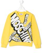 Moschino Kids Logo Print Sweatshirt, Boy's, Size: 8 Yrs, Yellow/orange