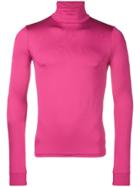 Raf Simons Fitted Roll Neck Sweater - Pink