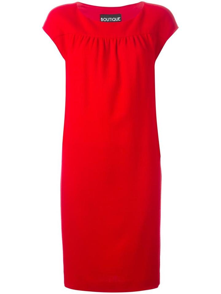 Boutique Moschino Shortsleeved Dress, Women's, Size: 42, Red, Virgin Wool