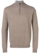 Corneliani Front Zip Sweater - Neutrals