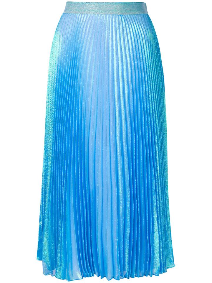 Christopher Kane Irridescent Pleated Skirt - Blue