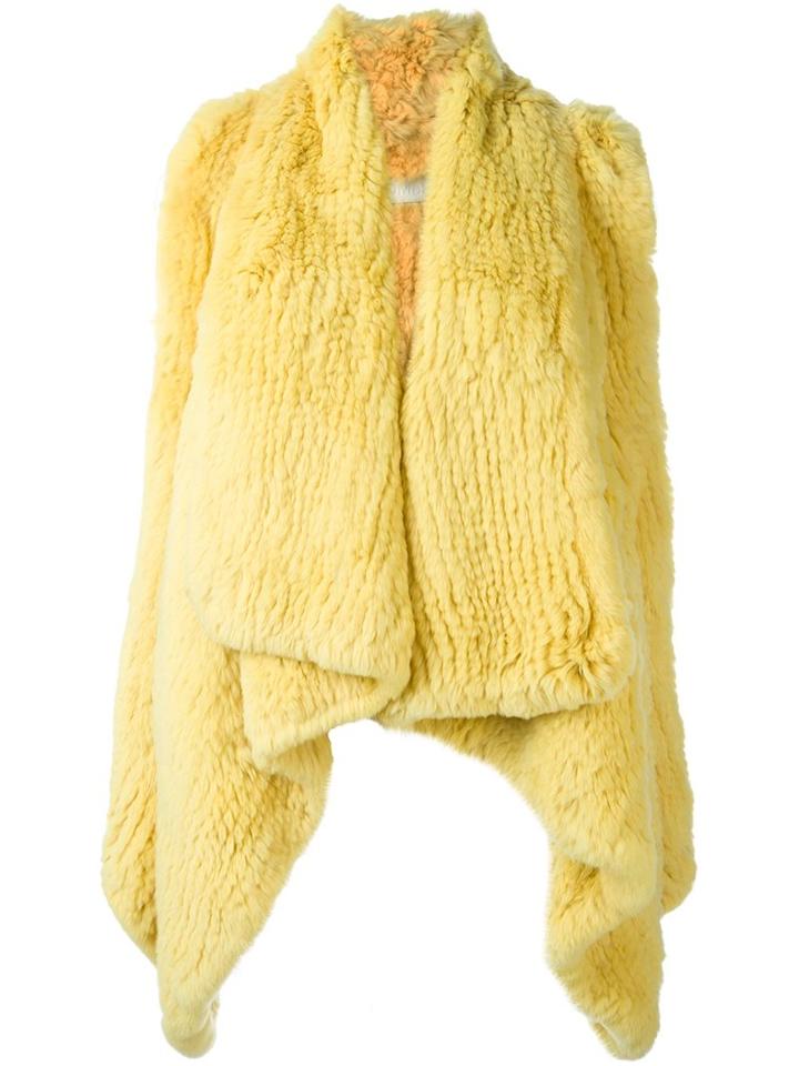 Drome Draped Lapin Fur Waistcoat