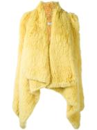 Drome Draped Lapin Fur Waistcoat
