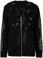 Philipp Plein Remember Me Zipped Hoodie - Black