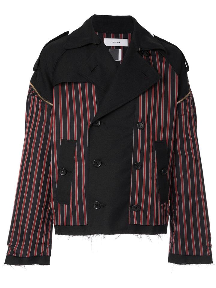 Facetasm Convertible Double-breasted Jacket - Black
