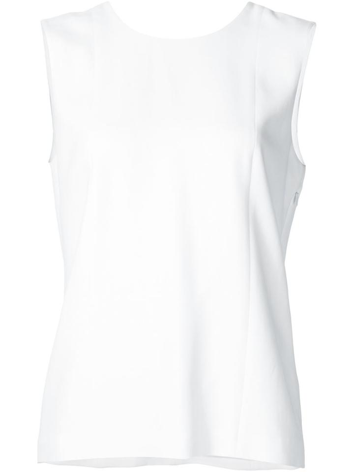 Alexander Wang V-back Top, Women's, Size: 2, White, Polyester/spandex/elastane/acetate/viscose