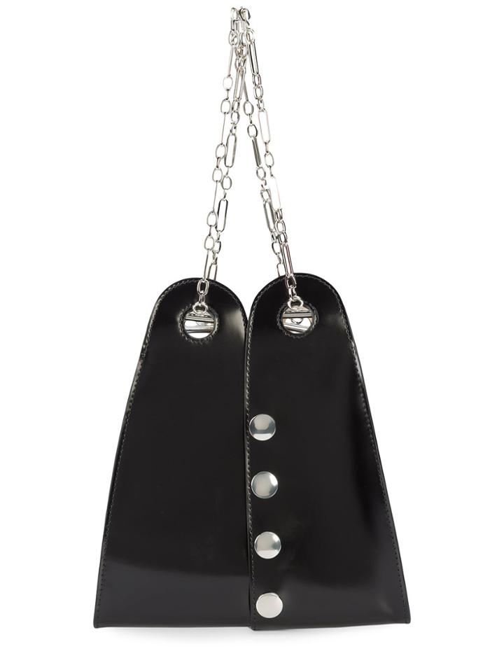 Lemaire Studded Double Folded Shoulder Bag - Black