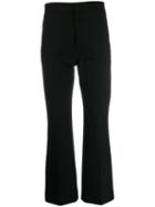 Joseph Flared Cropped Trousers - Black