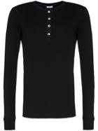 Schiesser Karl-heinz Buttoned T-shirt - Black