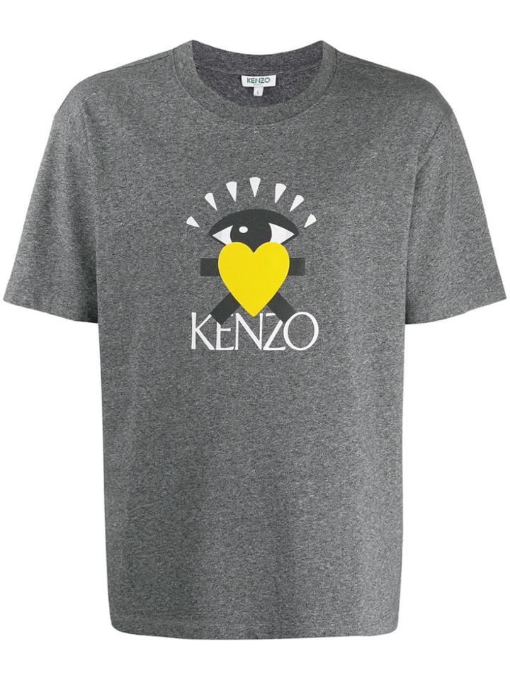 Kenzo Cupid Print Logo T-shirt - Grey