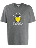 Kenzo Cupid Print Logo T-shirt - Grey