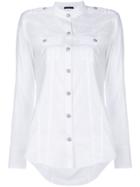 Balmain Embossed Button Shirt - White