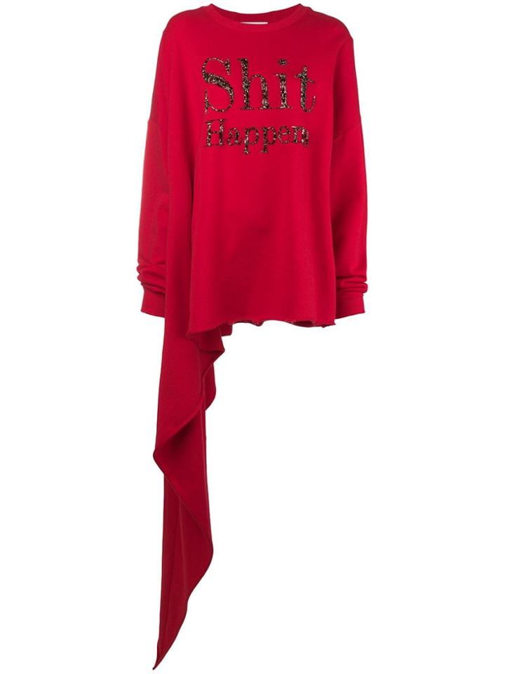 Christopher Kane 'shit Happens' Embroidered Sweatshirt