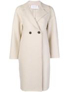 Harris Wharf London Two Button Double Breasted Coat - Neutrals