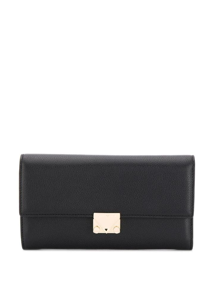 Emporio Armani Logo Continental Wallet - Black