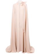 Carolina Herrera Pussy Bow Cape Gown - Pink & Purple