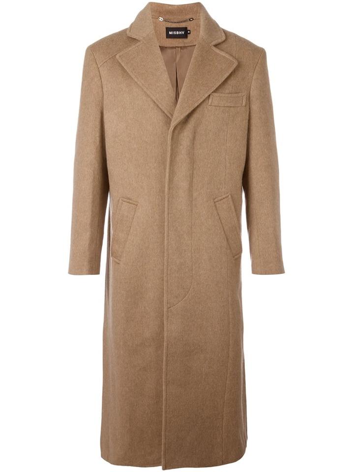Misbhv Classic Mid Coat, Men's, Size: Small, Nude/neutrals, Polyamide/polyester/acetate/wool