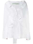 Off-white - Off-the-shoudler Shirt - Women - Cotton - M, Women's, White, Cotton