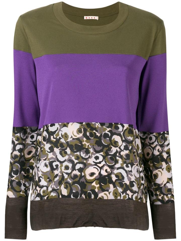 Marni Mixed Print Top - Green