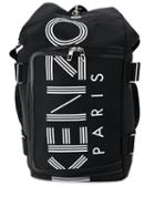 Kenzo Logo Printed Backpack - Black