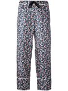 Moncler Floral Print Cropped Trousers - Multicolour