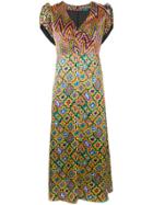 Duro Olowu Contrasting Panel Midi Dress - Yellow & Orange