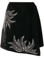Dodo Bar Or Embellished Ruched Mini Skirt - Black
