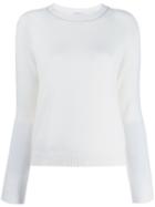 Agnona Contrast Trim Sweater - White