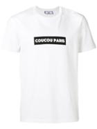 Ami Alexandre Mattiussi - Crew Neck T-shirt Coucou Paris Print - Men - Cotton - Xxl, White, Cotton