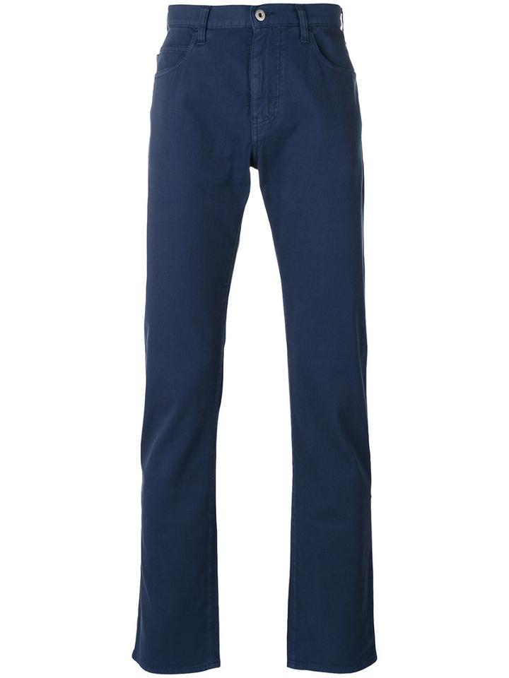 Armani Jeans - Slim-fit Chinos - Men - Cotton/spandex/elastane - 33, Blue, Cotton/spandex/elastane