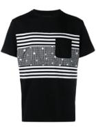 Uniform Experiment Patchwork T-shirt, Men's, Size: 3, Black, Cotton