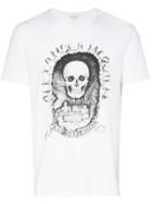 Alexander Mcqueen Skull Print Logo T-shirt - White