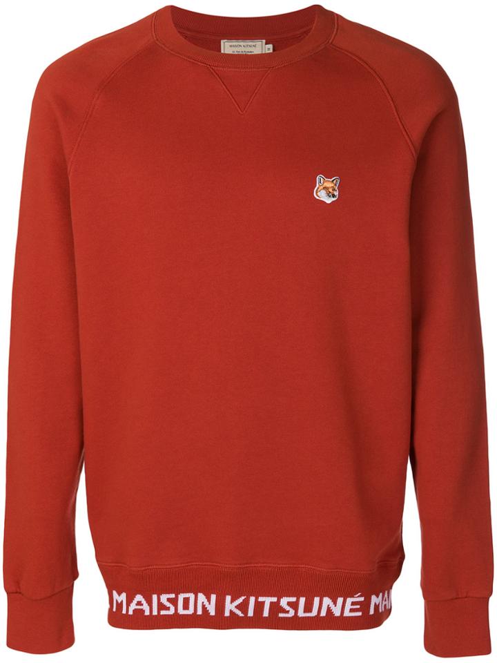 Maison Kitsuné Fox Head Sweatshirt - Red