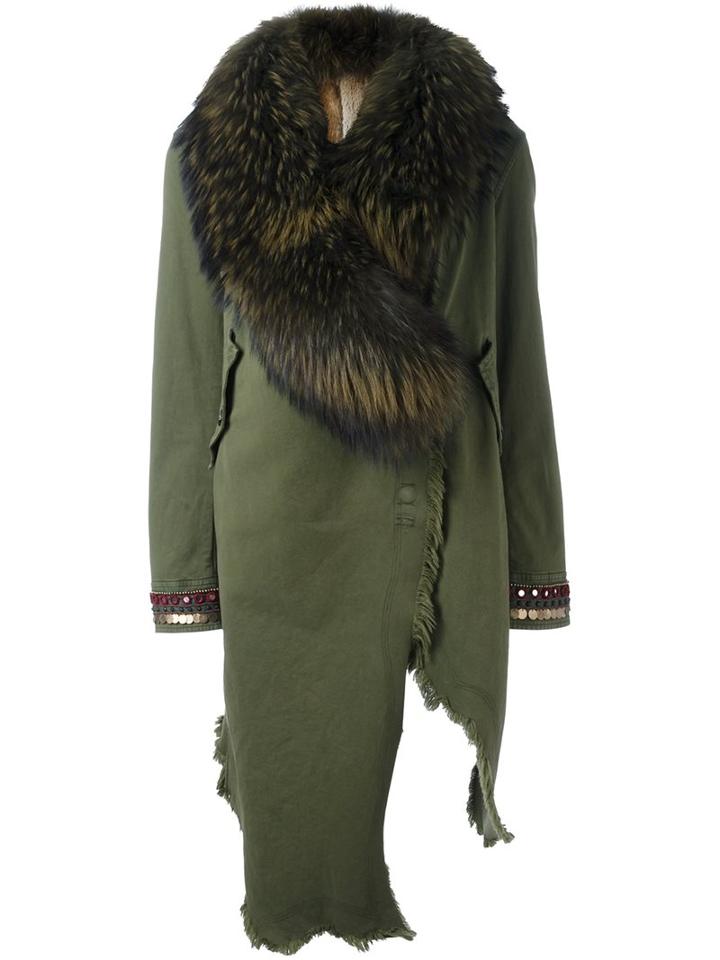 Bazar Deluxe Asymmetric Embellished Sleeves Coat