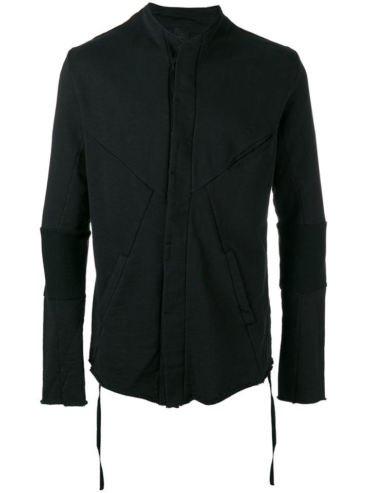 Thom Krom Seam Panel Cardigan, Men's, Size: Large, Black, Cotton