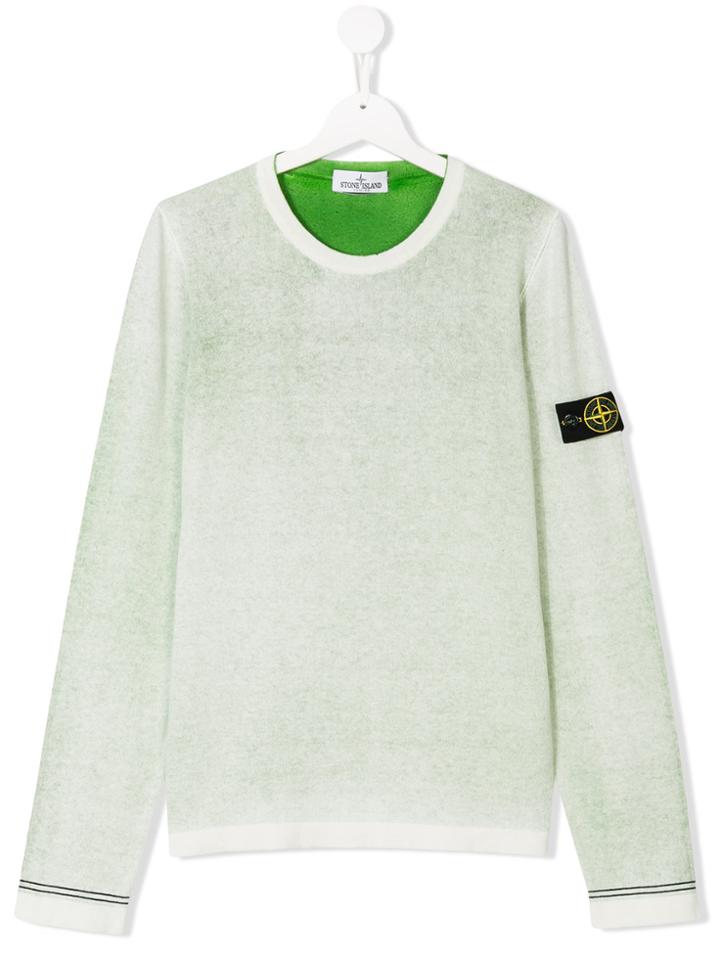 Stone Island Junior Long Sleeve T-shirt - Green