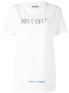 Off-white Woman Print T-shirt, Women's, Size: Xs, White, Cotton