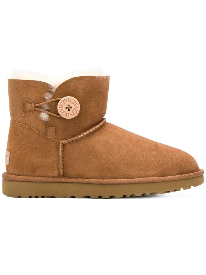 Ugg Australia Mini Bailey Button Boots - Brown